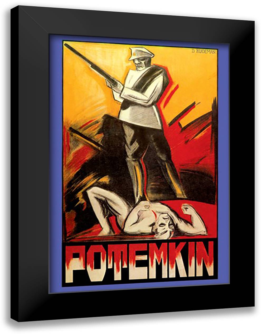 Potemkin 16x22 Black Modern Wood Framed Art Print Poster by Rudeman, D.