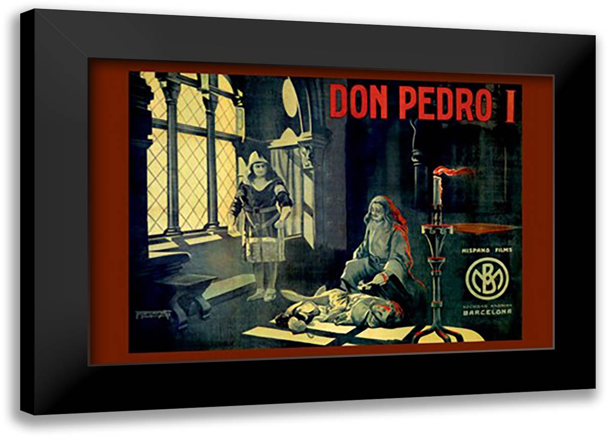 Don Pedro I 22x16 Black Modern Wood Framed Art Print Poster