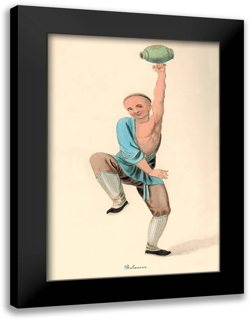 Balancer 16x22 Black Modern Wood Framed Art Print Poster by Malon, George Henry