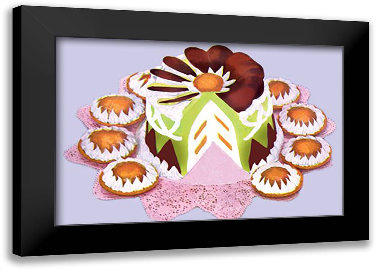 Margaret's Bomb Cake 22x16 Black Modern Wood Framed Art Print Poster