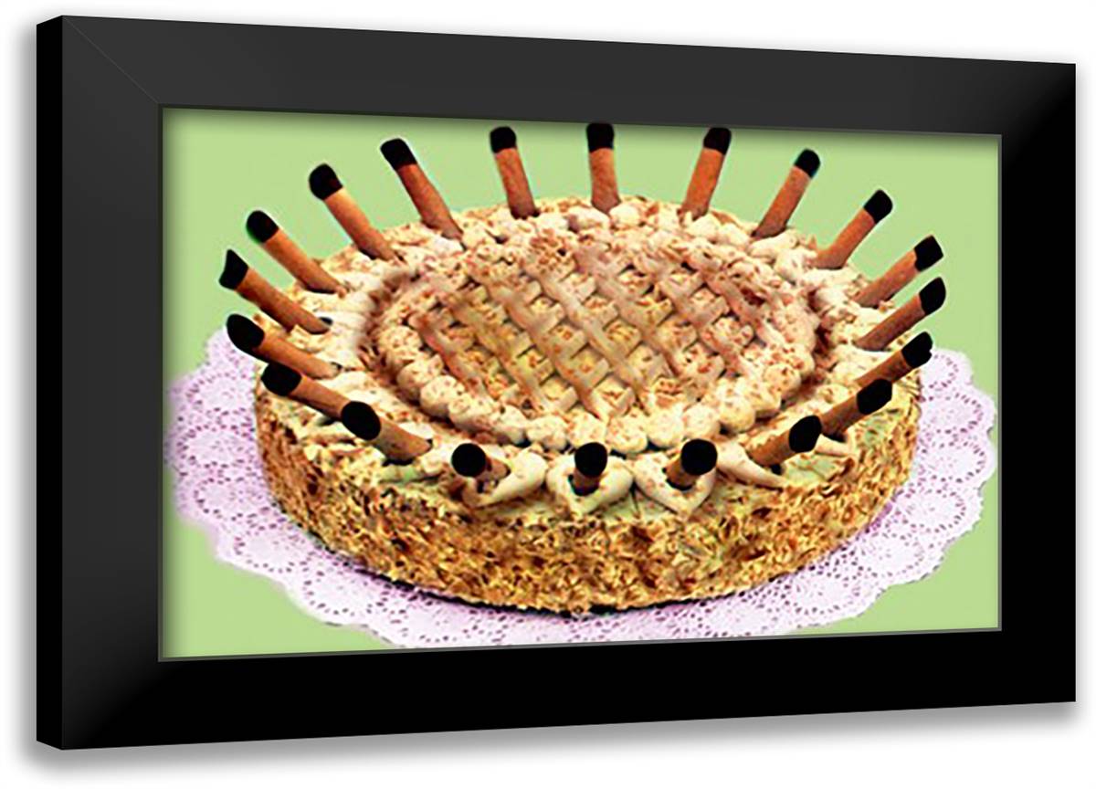 Havannah Tart 22x16 Black Modern Wood Framed Art Print Poster
