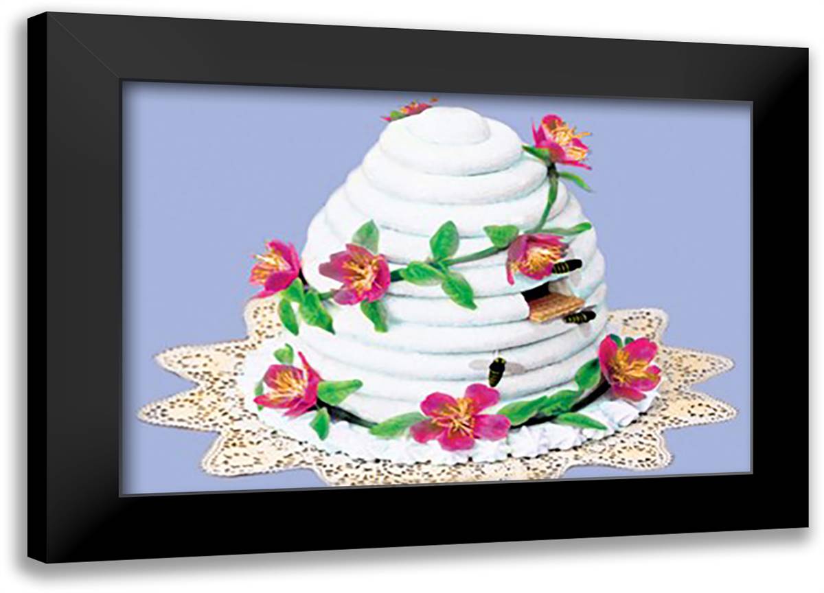 Sweetmeat in the Style of a Beehive 22x16 Black Modern Wood Framed Art Print Poster