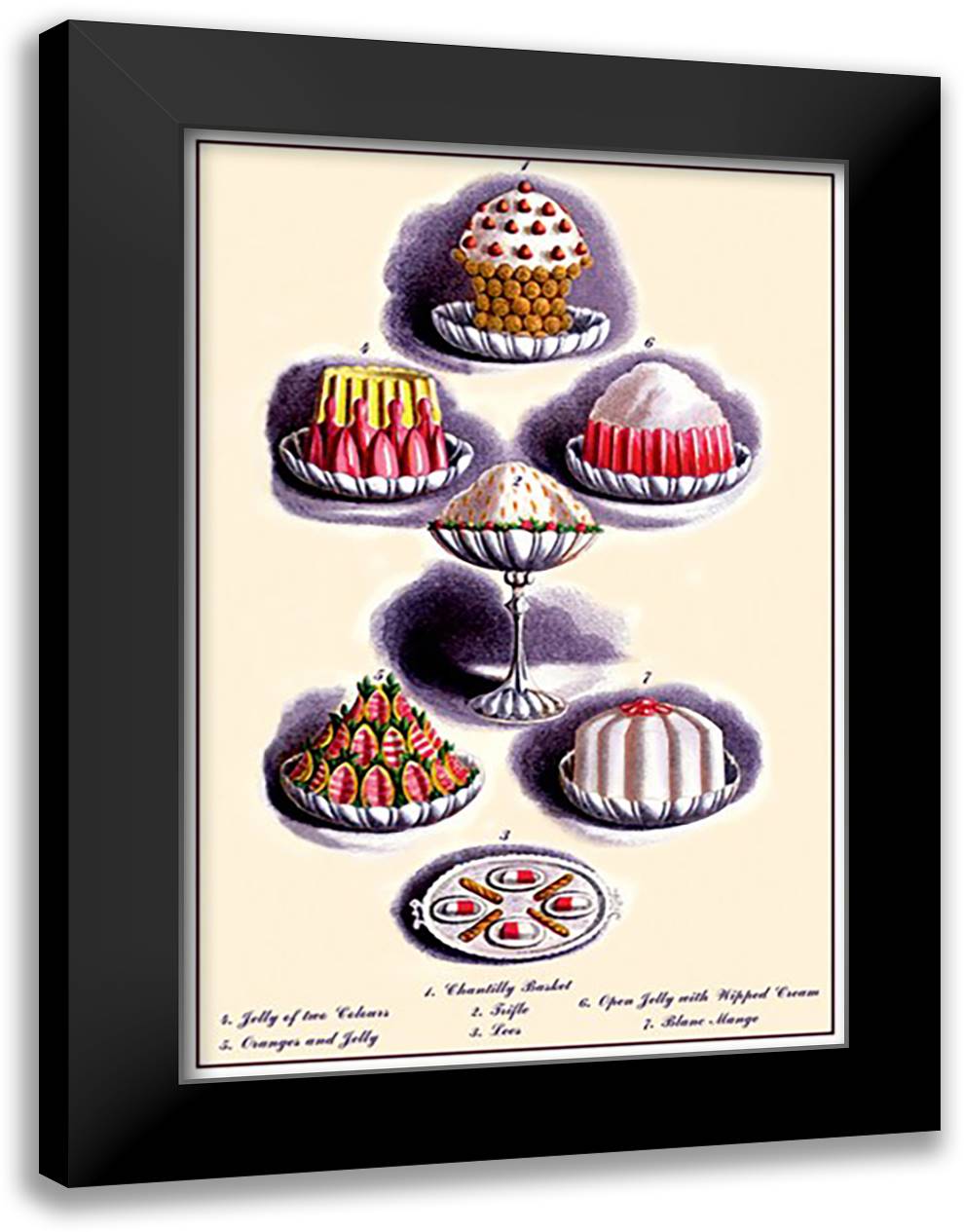 Dessert 16x22 Black Modern Wood Framed Art Print Poster by Krowheim