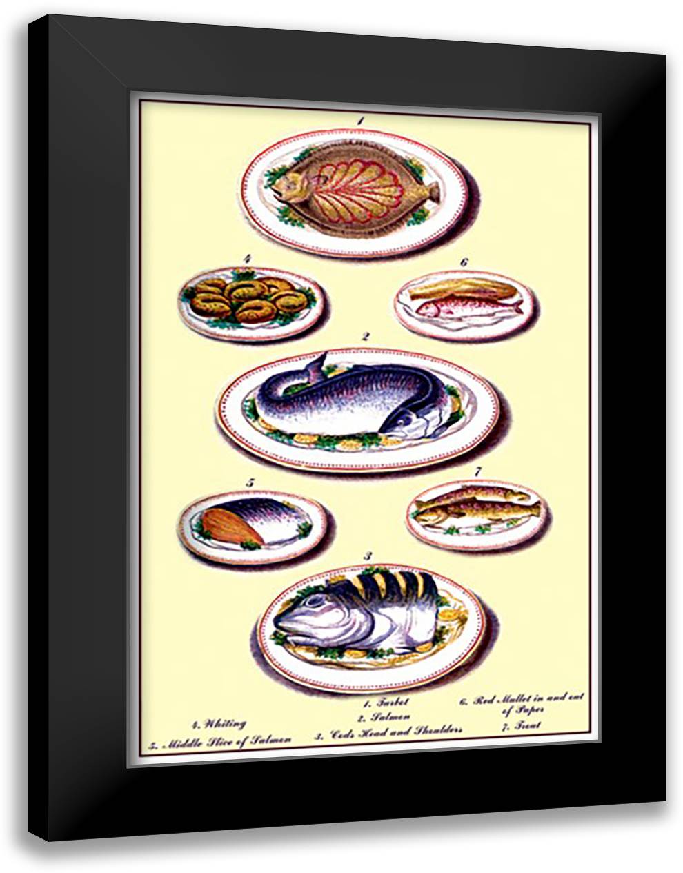 Fish 16x22 Black Modern Wood Framed Art Print Poster by Krowheim