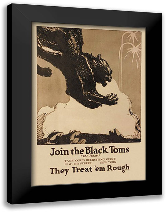 Join the Black Toms 16x22 Black Modern Wood Framed Art Print Poster by Hoffman