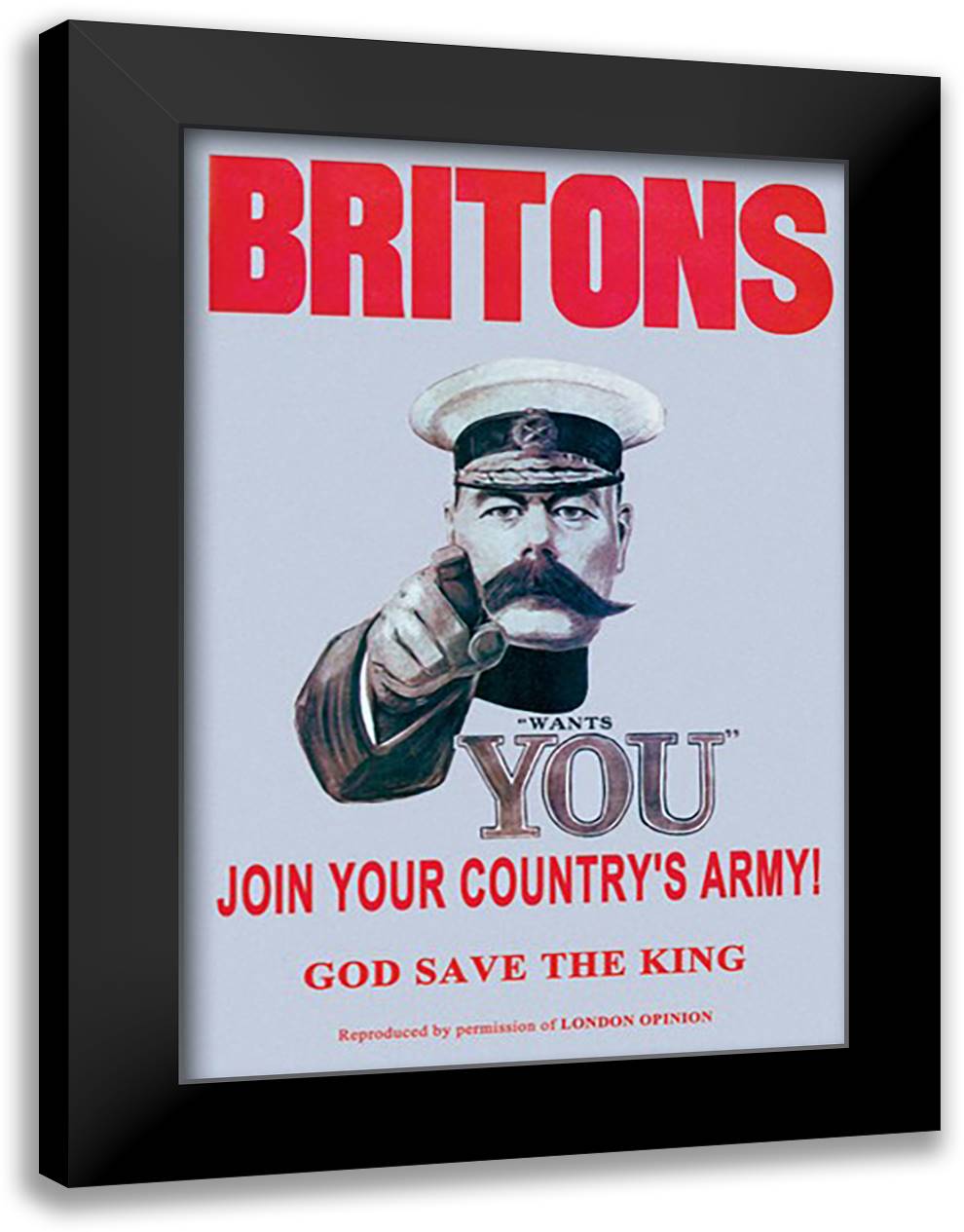 Britons: Join Your Country's Army 16x22 Black Modern Wood Framed Art Print Poster by Leete, Alfred