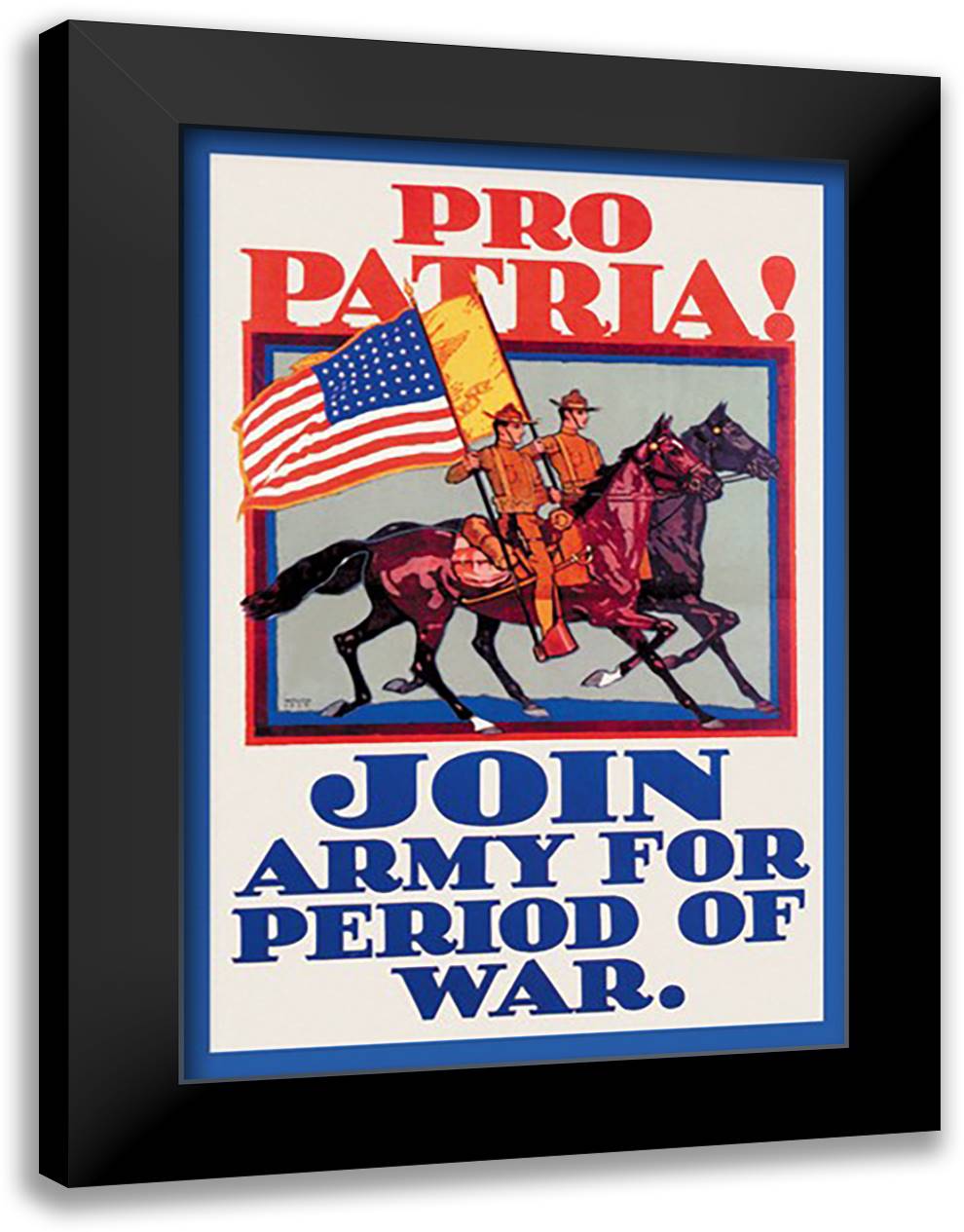 Pro Patria! Join Army for Period of War 16x22 Black Modern Wood Framed Art Print Poster by Welsh, H. Devitt
