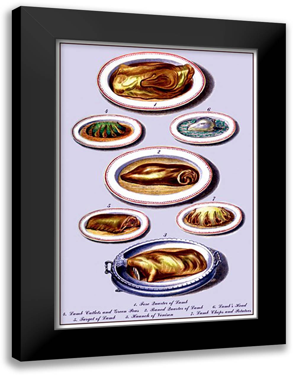 Lamb 16x22 Black Modern Wood Framed Art Print Poster by Krowheim