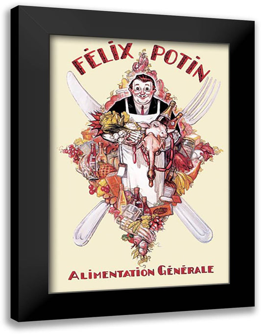 Felix Potin 16x22 Black Modern Wood Framed Art Print Poster