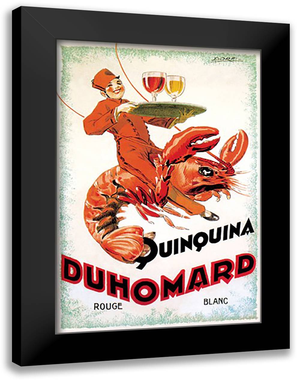 Quinquina - Duhomard 16x22 Black Modern Wood Framed Art Print Poster