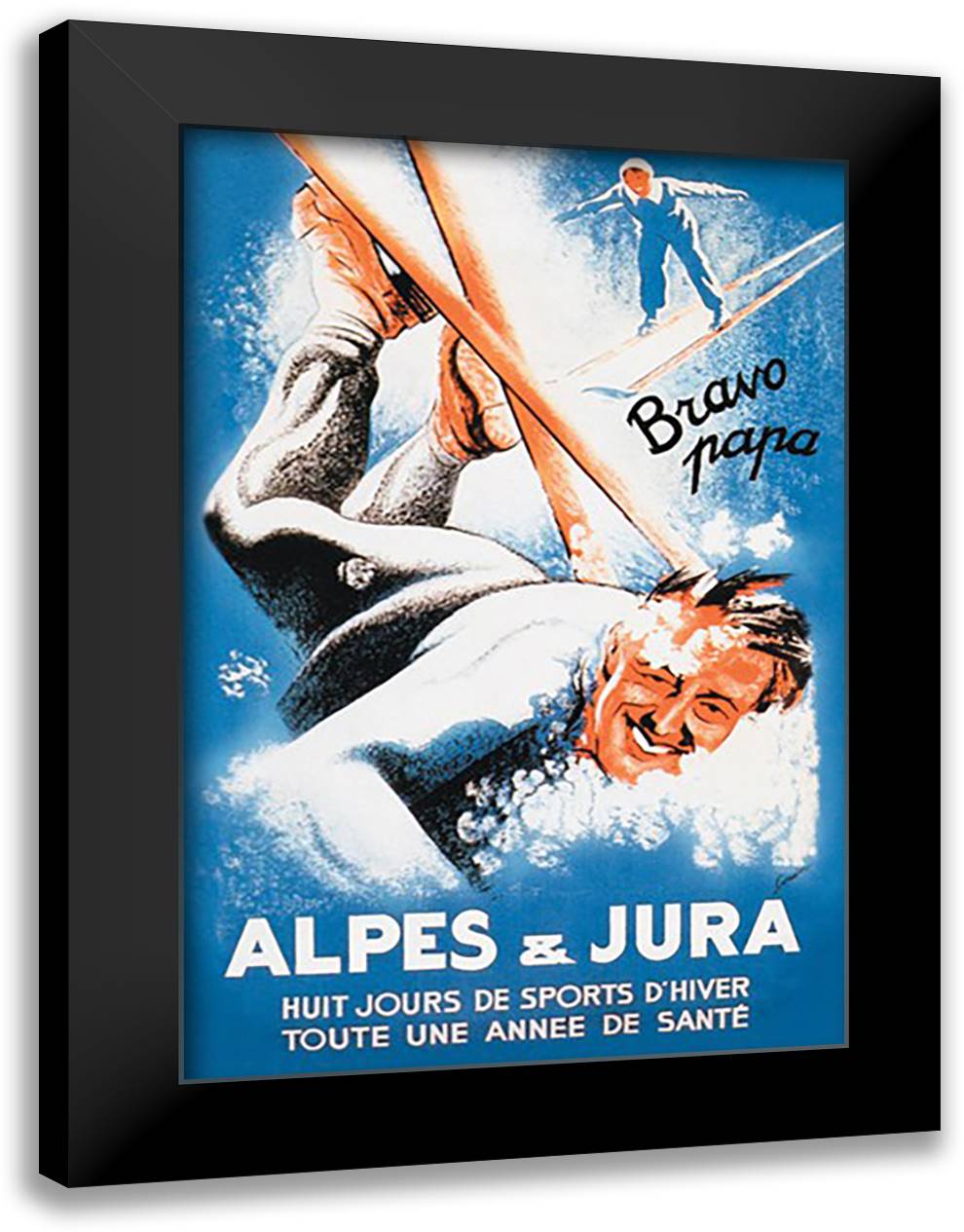 Alpes and Jura 16x22 Black Modern Wood Framed Art Print Poster by Coulon, Eric de