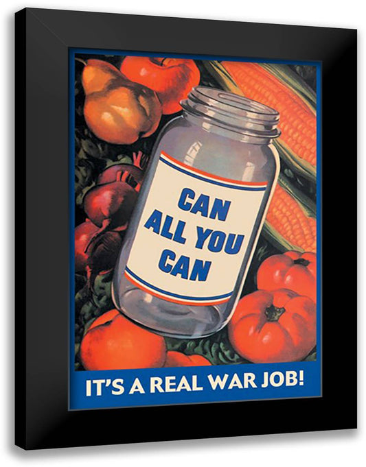 Can All You Can 16x22 Black Modern Wood Framed Art Print Poster