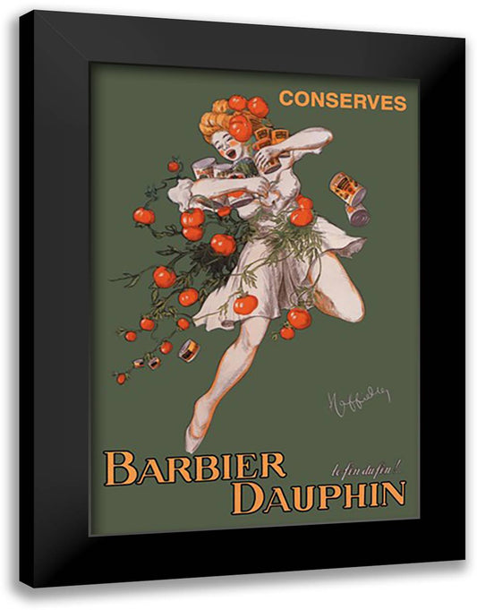 Barbier Dauphin 16x22 Black Modern Wood Framed Art Print Poster