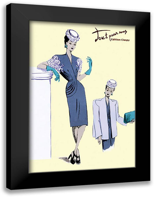 Classy Evening Wear 16x22 Black Modern Wood Framed Art Print Poster