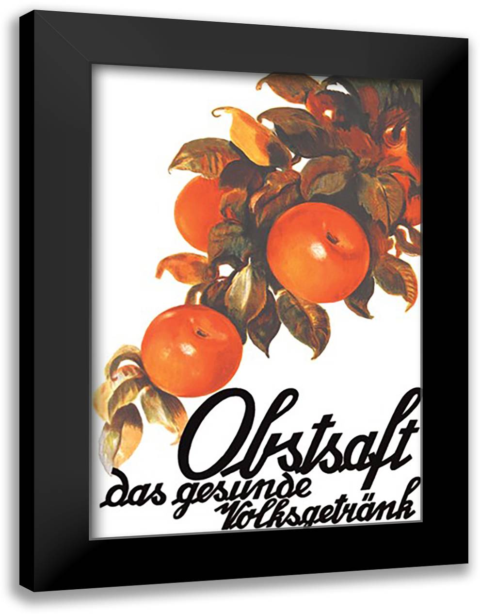 Obstsaft 16x22 Black Modern Wood Framed Art Print Poster