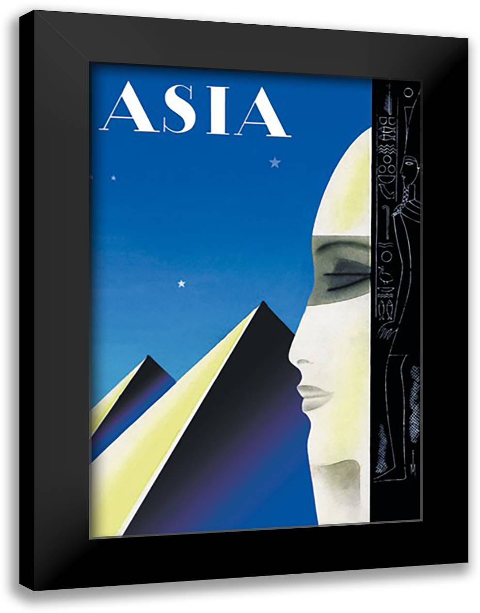 Asia Magazine: Setting for an Egyptian Story 16x22 Black Modern Wood Framed Art Print Poster by McIntosh, Frank