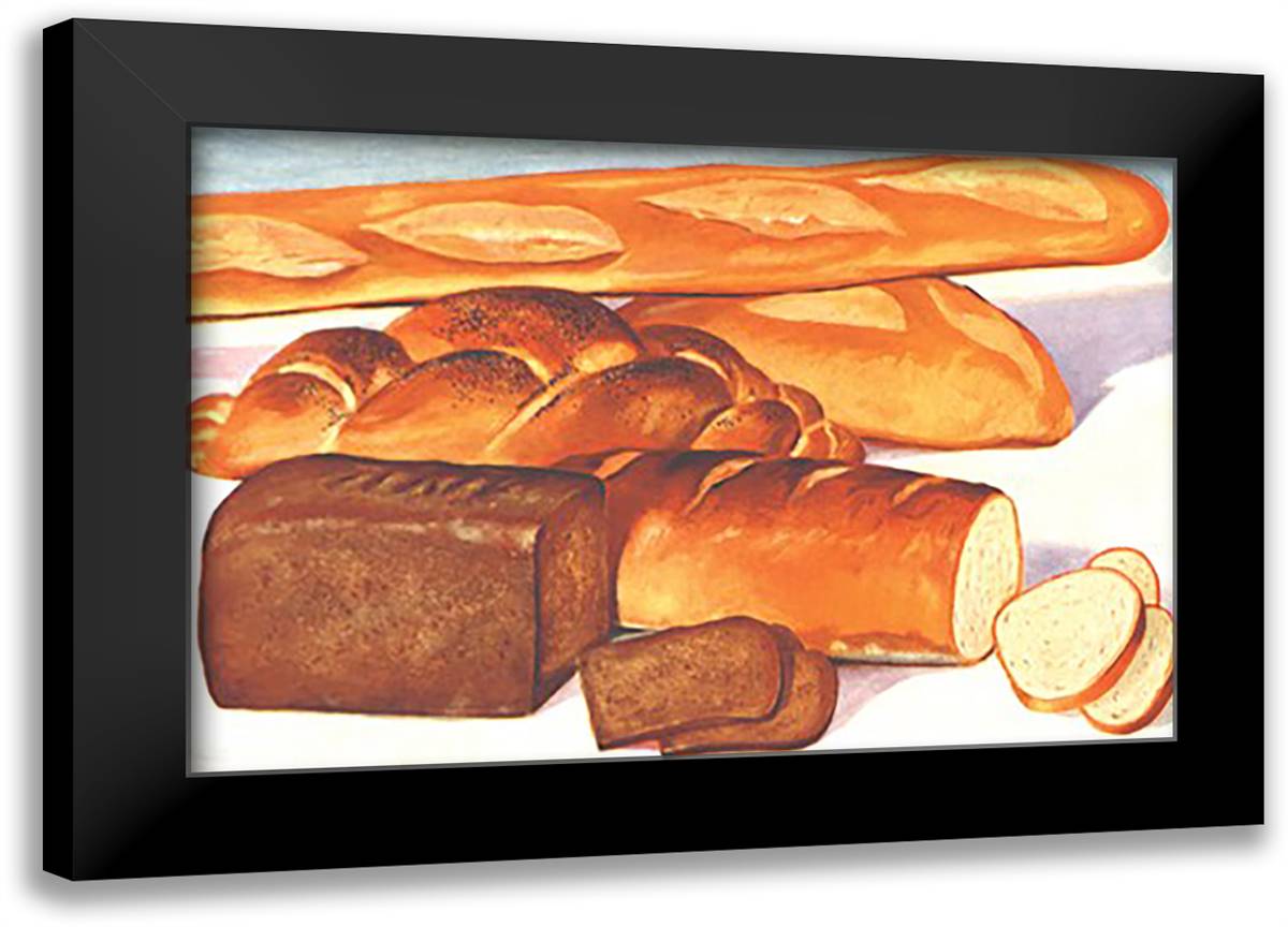 Breads 22x16 Black Modern Wood Framed Art Print Poster