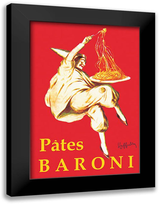 Pates Baroni 16x22 Black Modern Wood Framed Art Print Poster by Cappiello, Leonetto