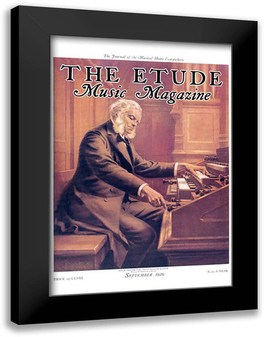 Etude: September 1929 16x22 Black Modern Wood Framed Art Print Poster