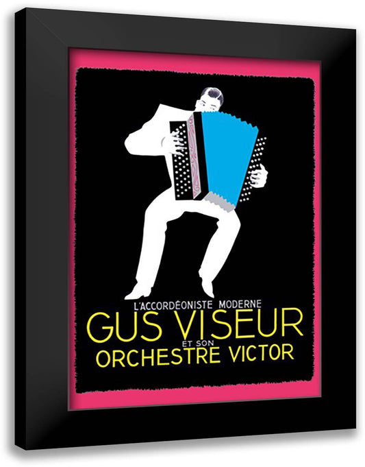 Gus Viseur 16x22 Black Modern Wood Framed Art Print Poster