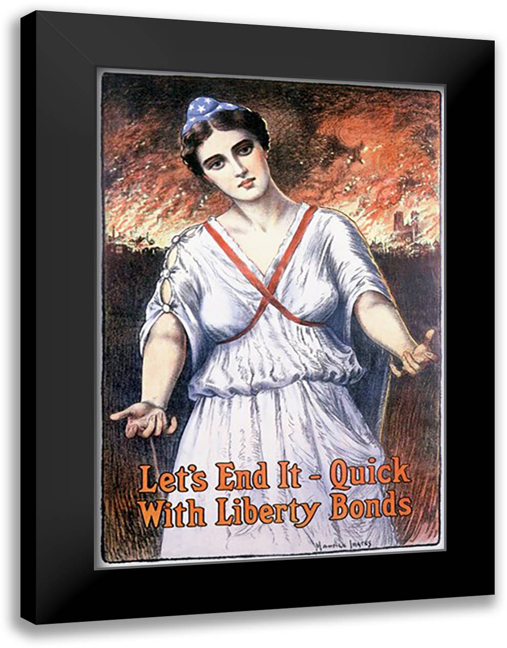 Let's End It - Quick 16x22 Black Modern Wood Framed Art Print Poster