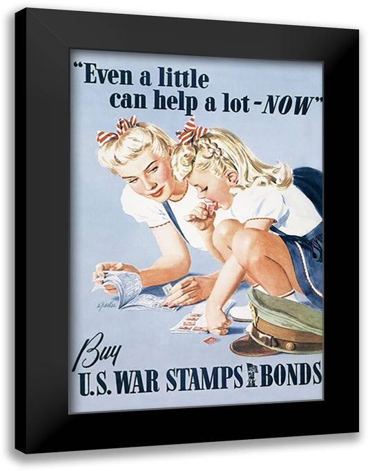 Even A Little Can Help A Lot - Now 16x22 Black Modern Wood Framed Art Print Poster