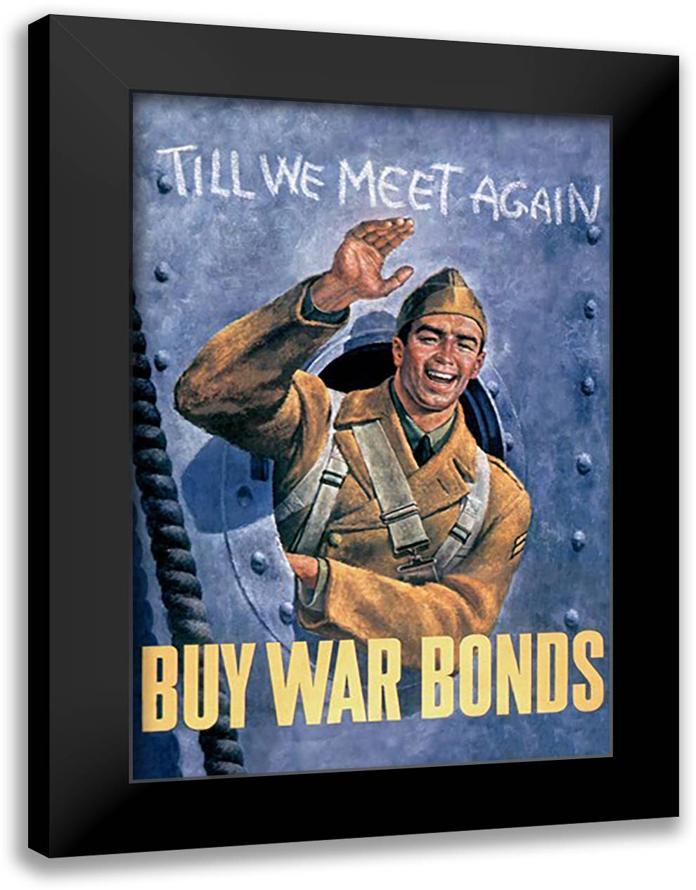 Till We Meet Again 16x22 Black Modern Wood Framed Art Print Poster