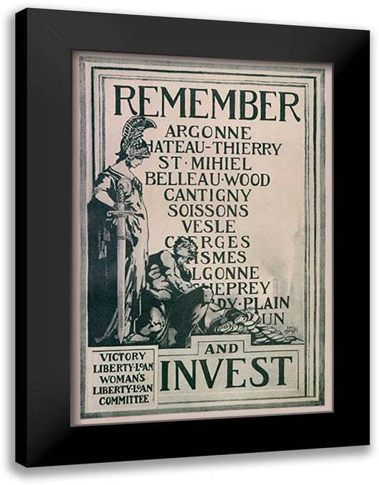 Remember 16x22 Black Modern Wood Framed Art Print Poster