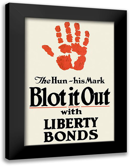 Blot It Out 16x22 Black Modern Wood Framed Art Print Poster