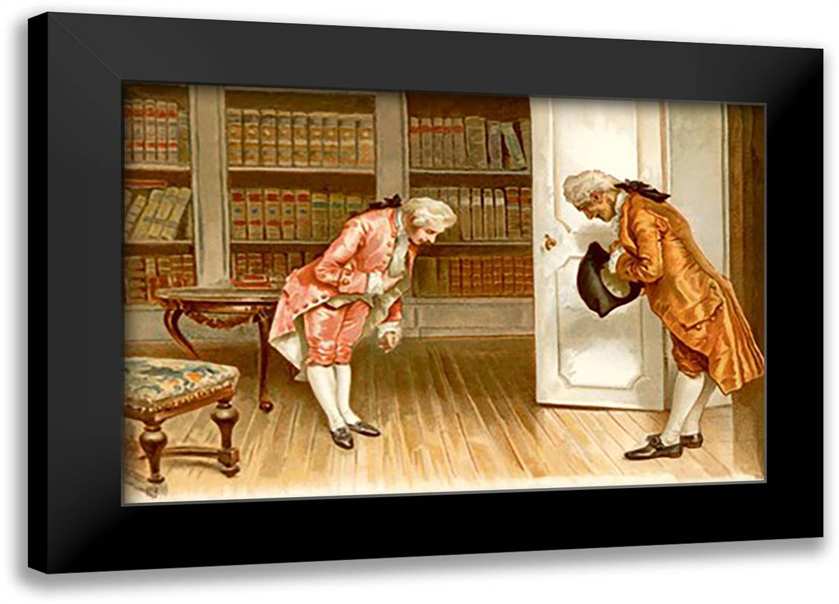 School For Scandal: Greetings 22x16 Black Modern Wood Framed Art Print Poster by Rossi, Lucius