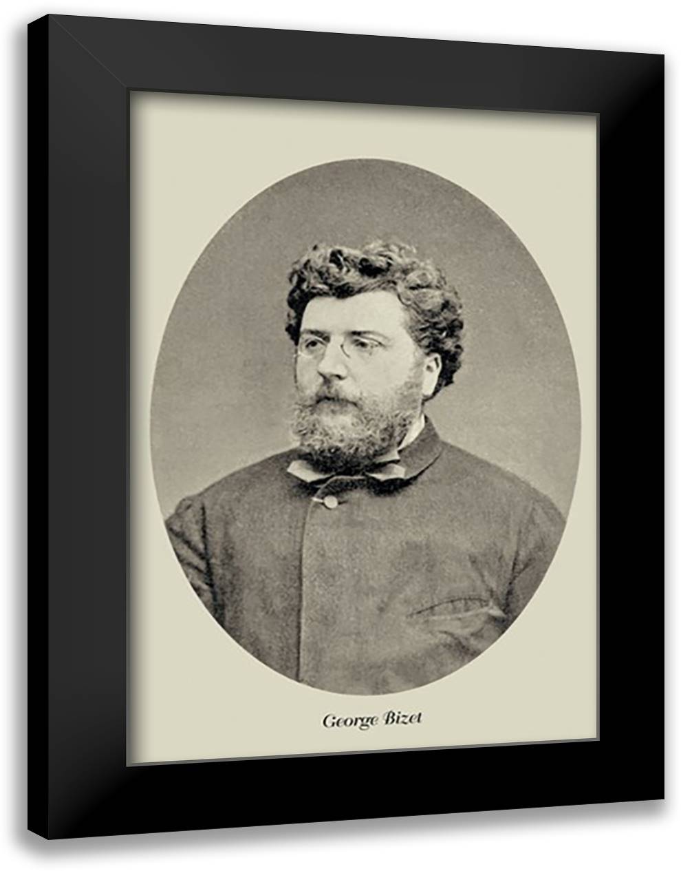George Bizet 16x22 Black Modern Wood Framed Art Print Poster by Thomas, Theodore