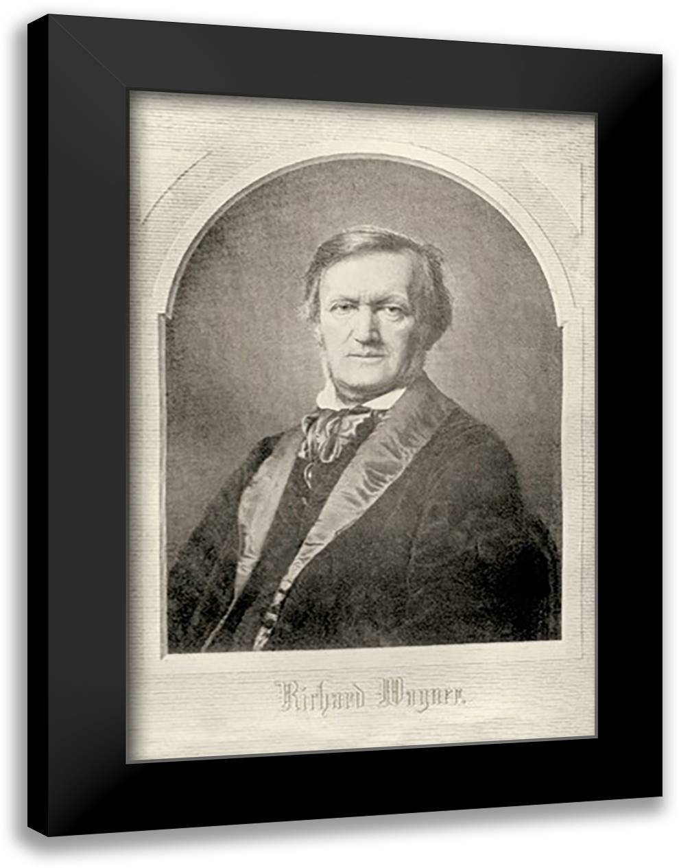 Richard Wagner 16x22 Black Modern Wood Framed Art Print Poster by Thomas, Theodore