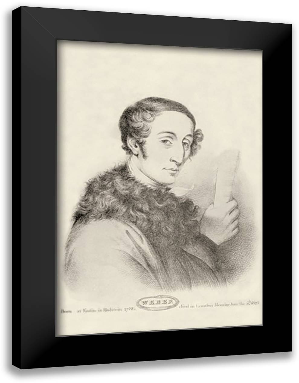Weber 16x22 Black Modern Wood Framed Art Print Poster by Thomas, Theodore