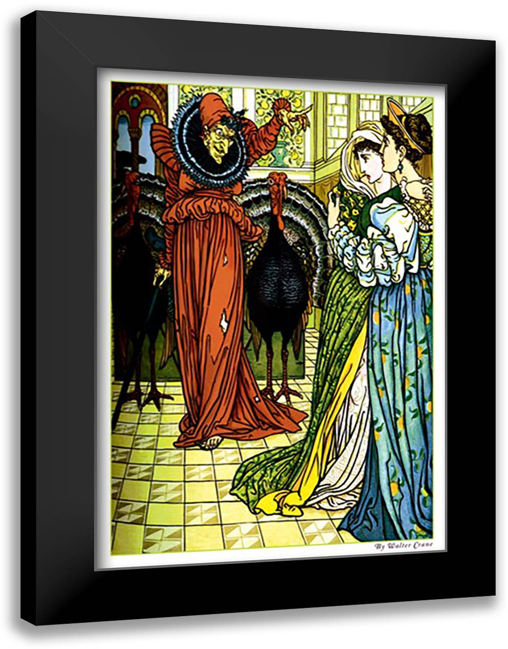 Yellow Dwarf - The Sorcerer 16x22 Black Modern Wood Framed Art Print Poster by Crane, Walter