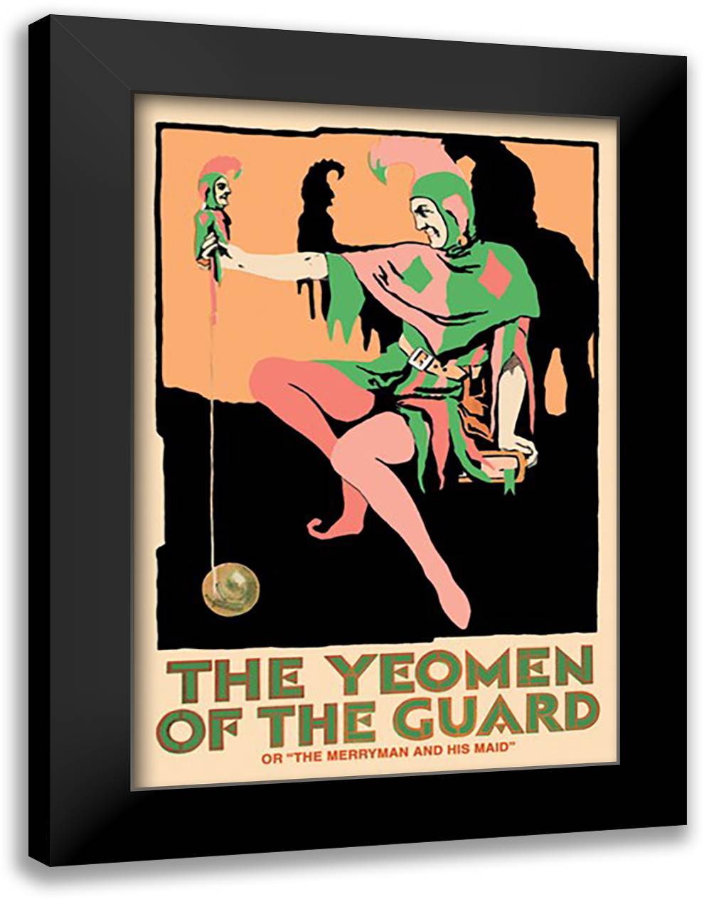 Yeomen of the Guard - The Jester 16x22 Black Modern Wood Framed Art Print Poster