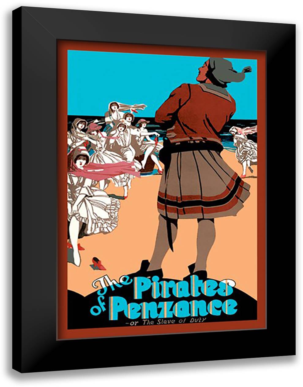 Pirates of Penzance, or The Slave of Duty #3 16x22 Black Modern Wood Framed Art Print Poster