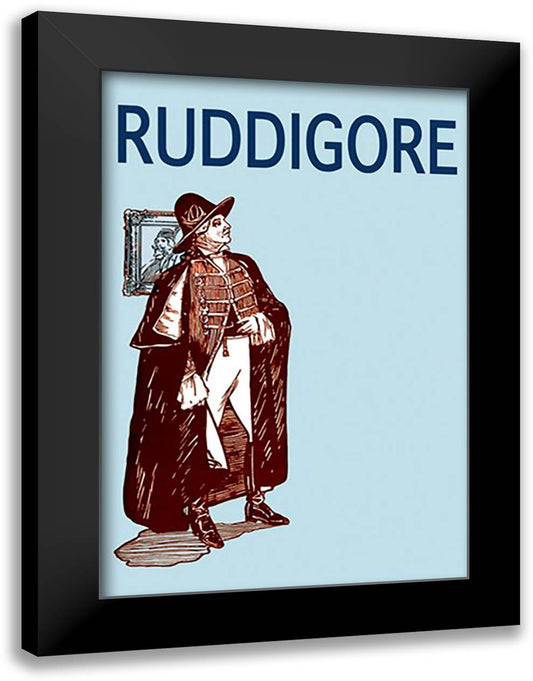 Ruddigore 16x22 Black Modern Wood Framed Art Print Poster