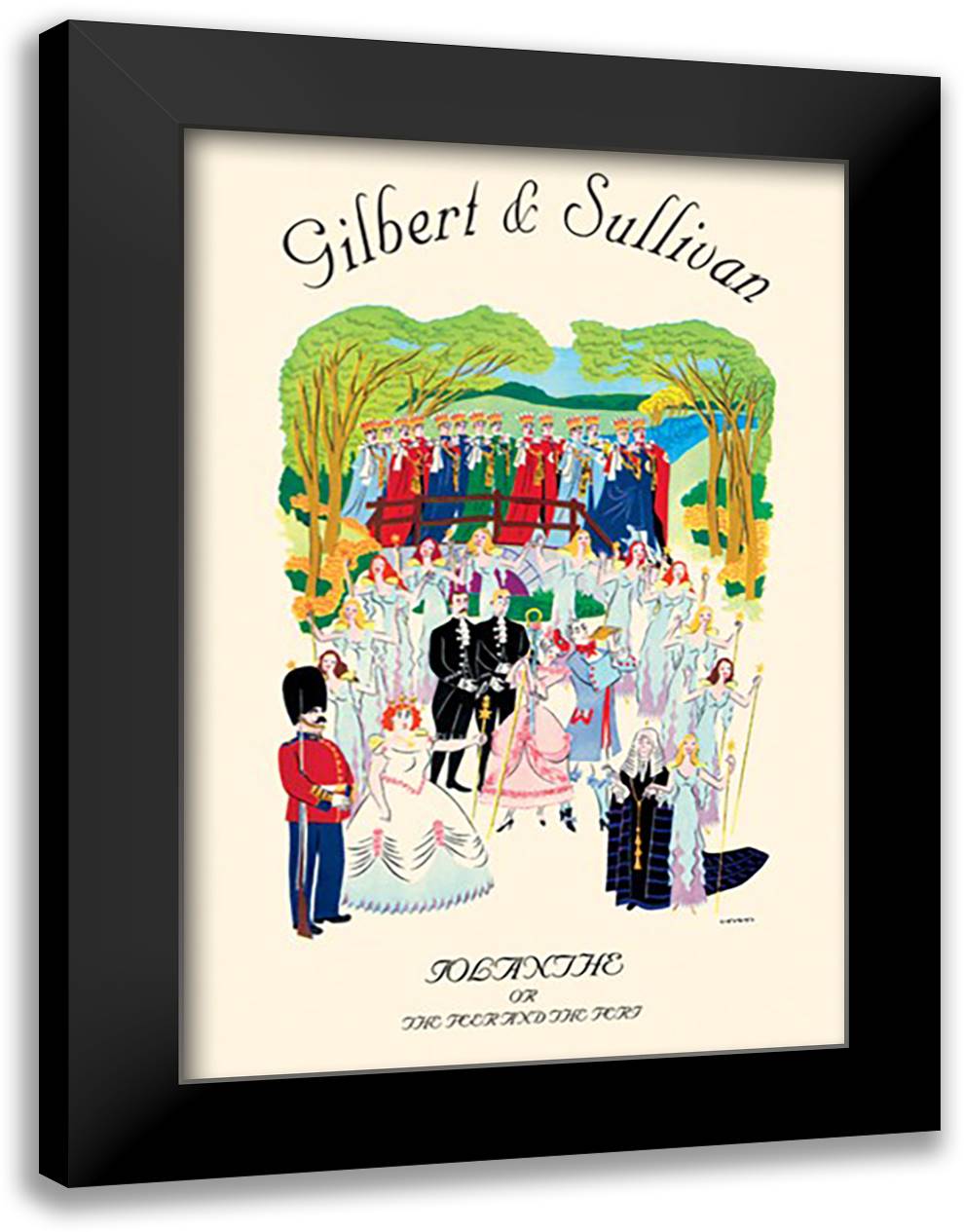 Iolanthe, or The Peer and the Peri 16x22 Black Modern Wood Framed Art Print Poster