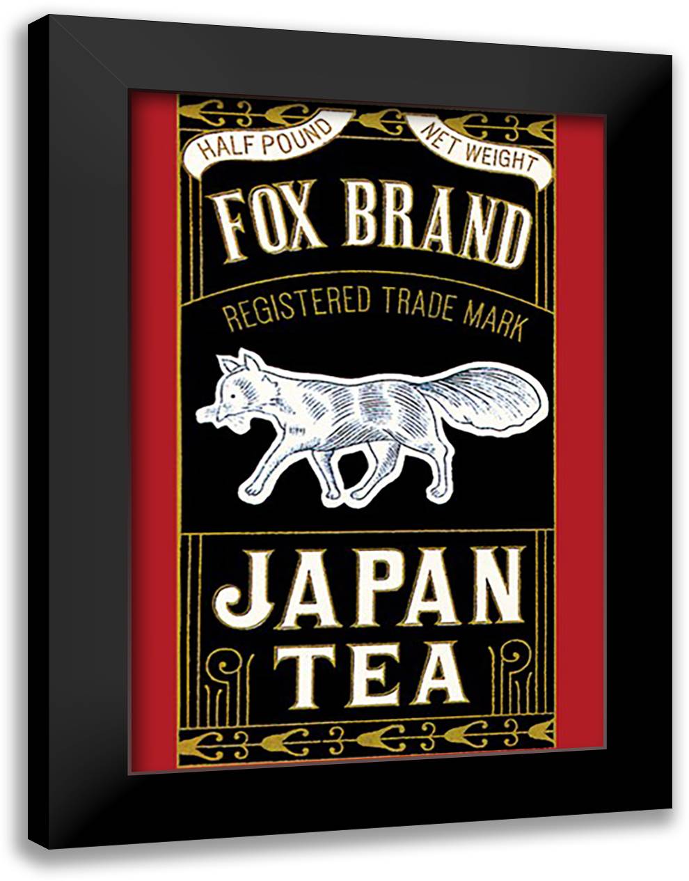 Fox Brand 16x22 Black Modern Wood Framed Art Print Poster