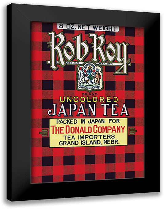 Rob Roy Brand Tea 16x22 Black Modern Wood Framed Art Print Poster