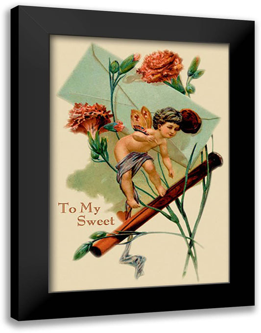 To My Sweet 16x22 Black Modern Wood Framed Art Print Poster