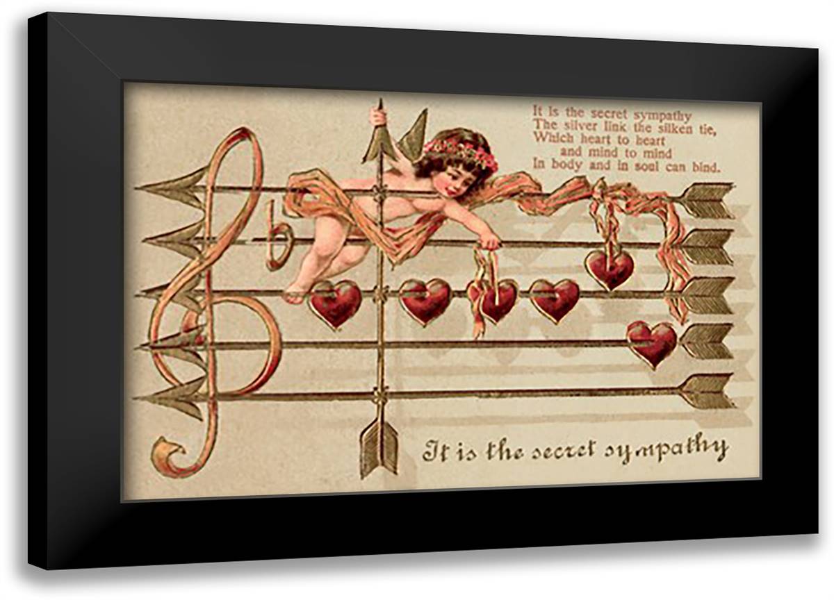 It is the Secret Sympathy 22x16 Black Modern Wood Framed Art Print Poster