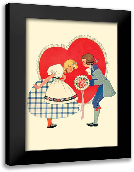 Take A Bow At The Heart 16x22 Black Modern Wood Framed Art Print Poster