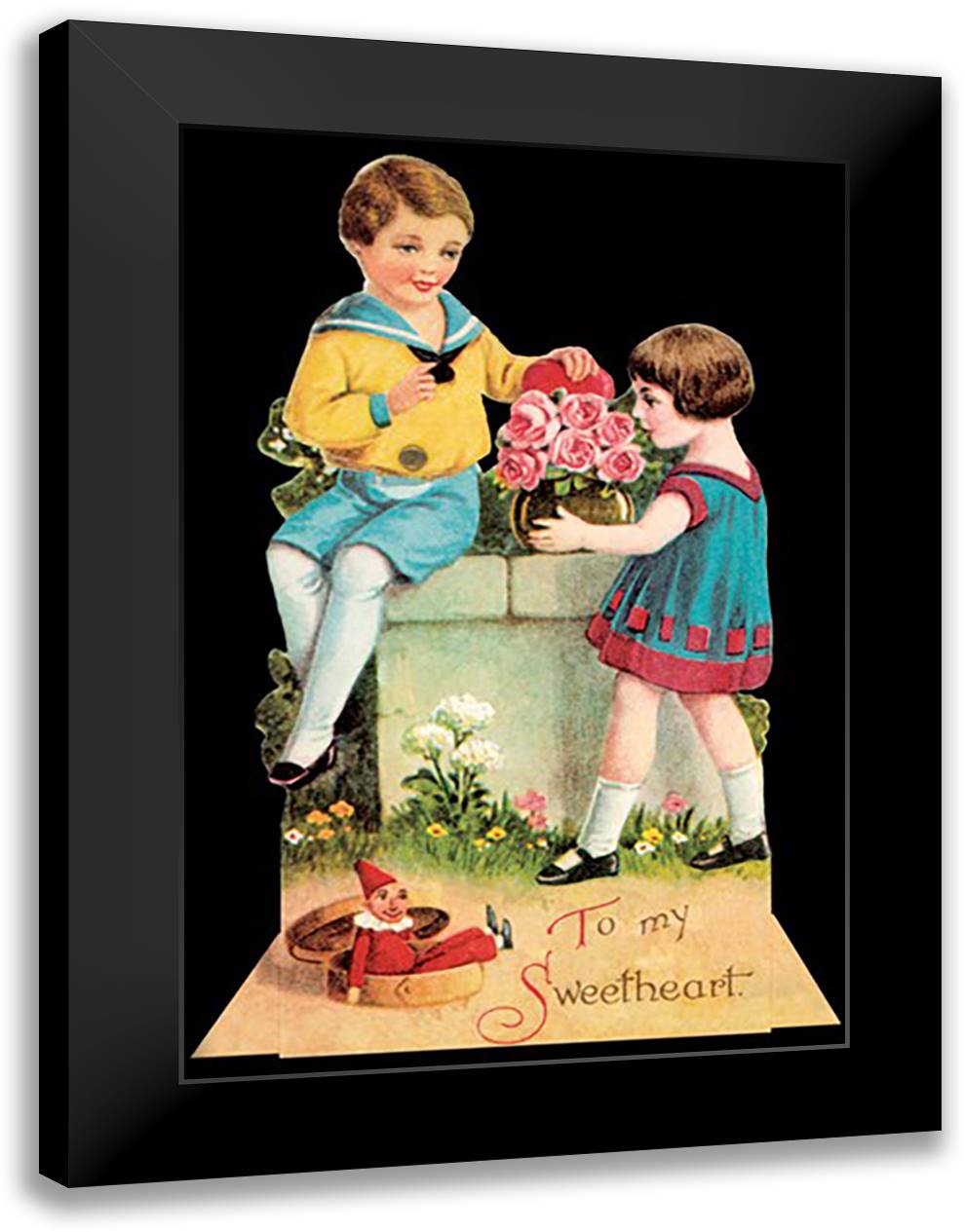 To My Sweetheart 16x22 Black Modern Wood Framed Art Print Poster