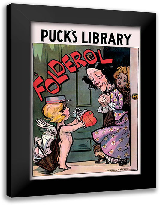Folderol 16x22 Black Modern Wood Framed Art Print Poster