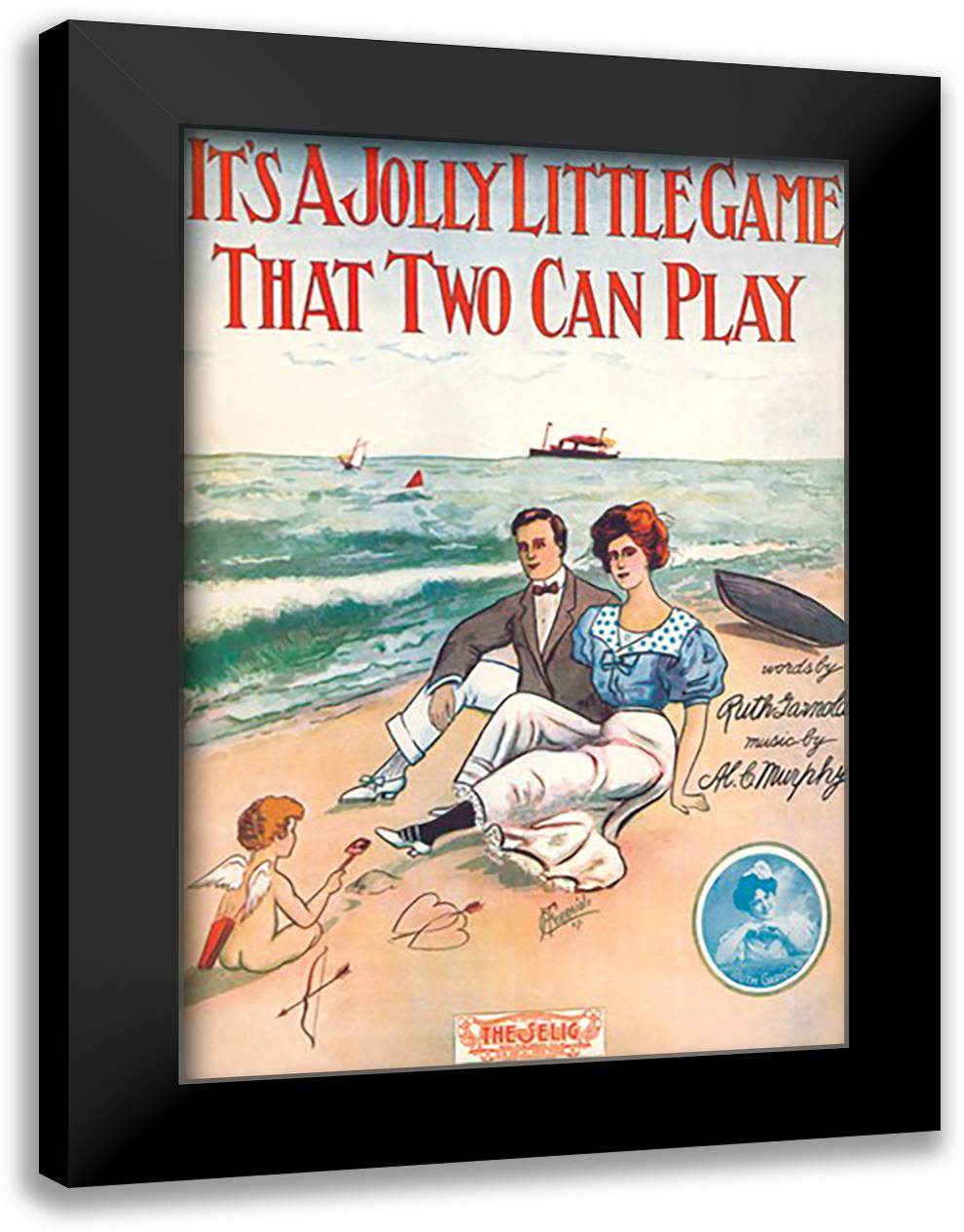 It's A Jolly Little Game 16x22 Black Modern Wood Framed Art Print Poster