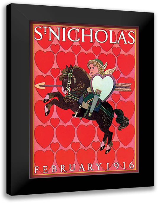 St. Nicholas - Valentines 16x22 Black Modern Wood Framed Art Print Poster