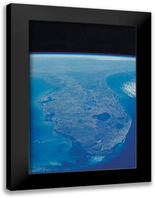 View of Florida Peninsula From Space 16x22 Black Modern Wood Framed Art Print Poster by NASA