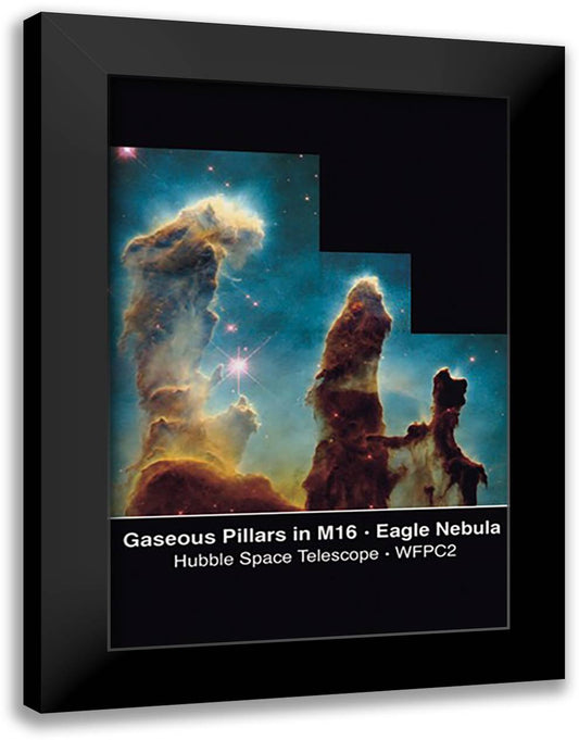 Pillars of Creation 16x22 Black Modern Wood Framed Art Print Poster by NASA