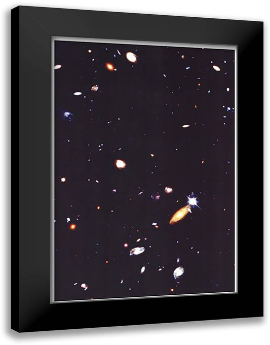 Hubble Deep Field 16x22 Black Modern Wood Framed Art Print Poster by NASA